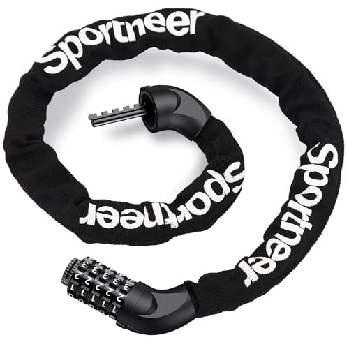 Sportneer Bike Chain Lock Heavy Duty