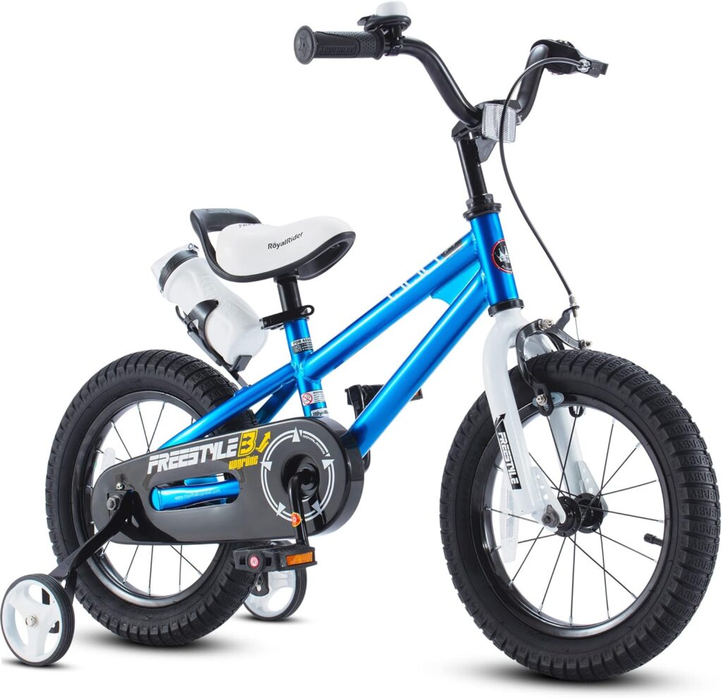 2. Royalbaby Freestyle Kids Bike with Training Wheels,12 14 16 18 Inch Sport Bicycle