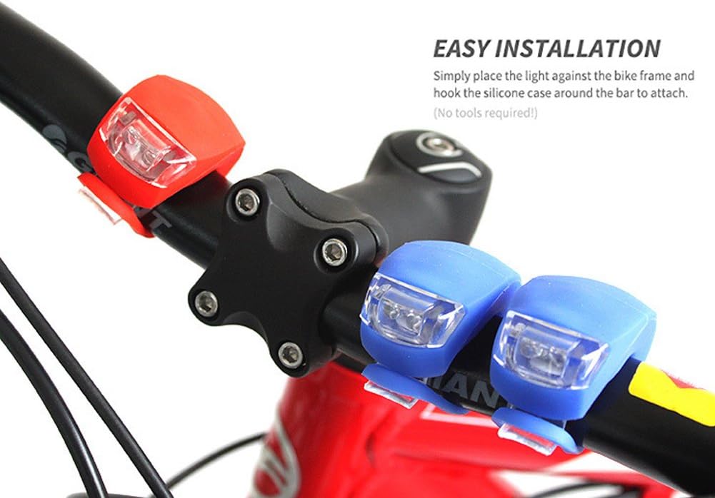 Malker Bike Light Front And Raise Silicone Driven Bicycle Light Set.