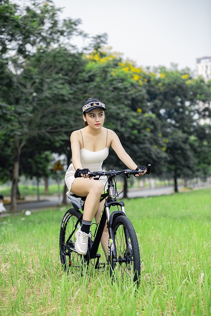 woman bike